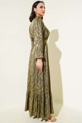 Taş Detaylı Elbise Nefti - Tesettür Elbise