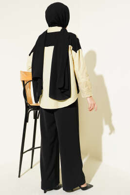 Taş Detaylı Garnili Gömlek Bej - Gömlek