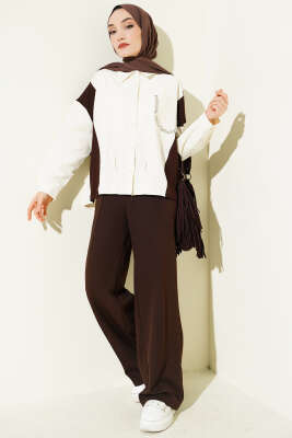 Taş Detaylı Garnili Gömlek Ekru - Gömlek