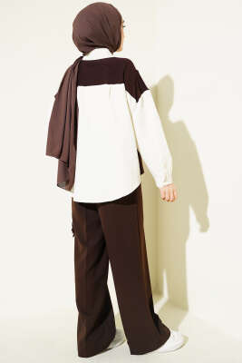 Taş Detaylı Garnili Gömlek Ekru - Gömlek