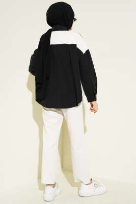 Taş Detaylı Garnili Gömlek Siyah - Gömlek