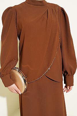 Taş Detaylı Jile İkili Takım Kahve - İkili Takım