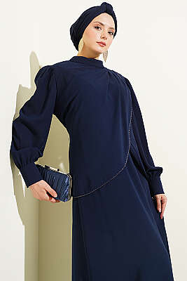 Taş Detaylı Jile İkili Takım Lacivert - ARANLI TEKSTİL