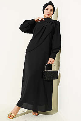 Taş Detaylı Jile İkili Takım Siyah - ARANLI TEKSTİL