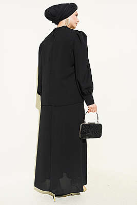 Taş Detaylı Jile İkili Takım Siyah - İkili Takım