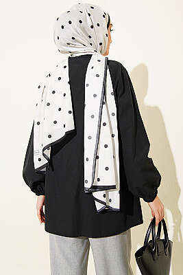 Taş Düğmeli İp Bağlamalı Gömlek Siyah - Gömlek