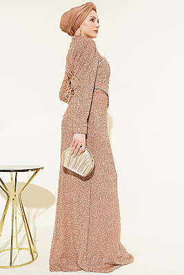 Taş İşlemeli Abiye İkili Takım Gold - İkili Takım