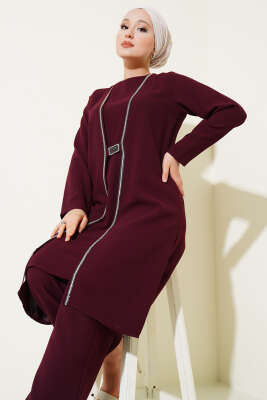 Taş Sıra Detaylı İkili Takım Bordo - 500-700 TL Ürünler