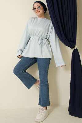 Taş Süslemeli İp Kuşaklı Tunik Bebe Mavi - 300-500 TL Ürünler