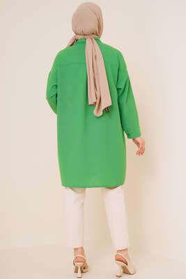 Taş Süslemeli Keten Gömlek Benetton - ÇOK SATANLAR