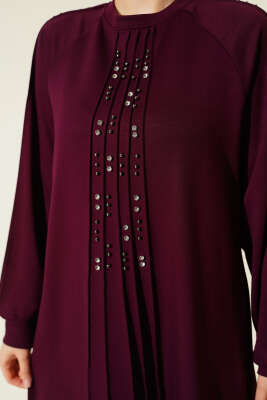 Taş Süslemeli Loyşa İkili Takım Mürdüm - 700-1000 TL Ürünler