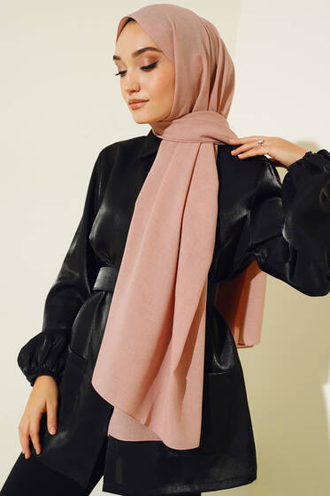 Taşlanmış Şal Kiraz Çiçeği - Düz Şal