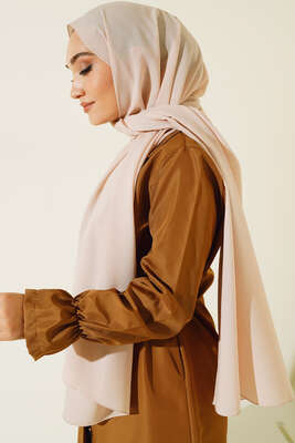 Taşlanmış Şal Latte - Başörtüsü