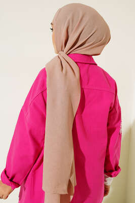 Taşlanmış Şal Pudra -26 - Başörtüsü