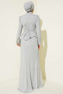 Taşlı Balık Model Abiye İkili Takım Gümüş - İkili Takım