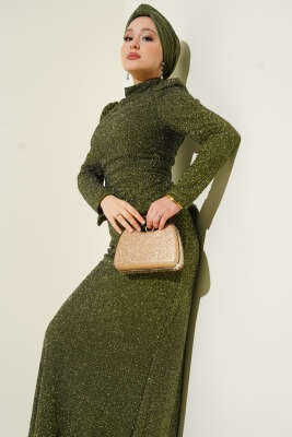 Taşlı Balık Model Abiye İkili Takım Haki - İkili Takım