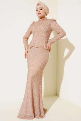 Taşlı Balık Model Abiye İkili Takım Pudra - CNR TEKSTİL