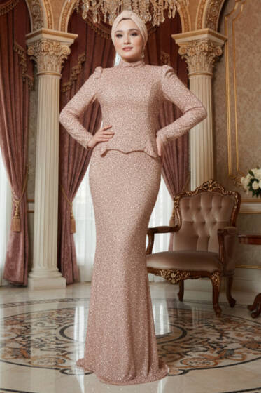 Taşlı Balık Model Abiye İkili Takım Pudra - İkili Takım