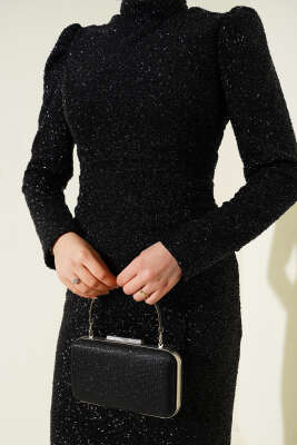 Taşlı Balık Model Abiye İkili Takım Siyah - İkili Takım