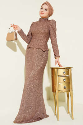 Taşlı Balık Model Abiye İkili Takım Vizon - CNR TEKSTİL