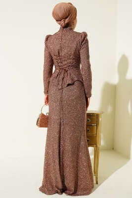 Taşlı Balık Model Abiye İkili Takım Vizon - İkili Takım