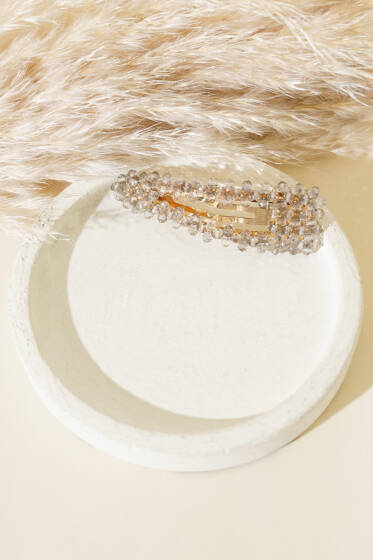 Taşlı Çıtçıt Toka Gri - Toka