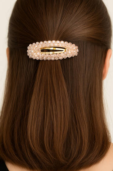 Taşlı Çıtçıt Toka Pembe - Toka