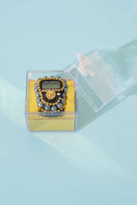 Taşlı İncili Zikirmatik Gri 