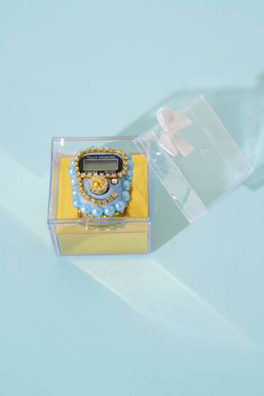 Taşlı İncili Zikirmatik Mavi - TESBİH&ZİKİRMATİK