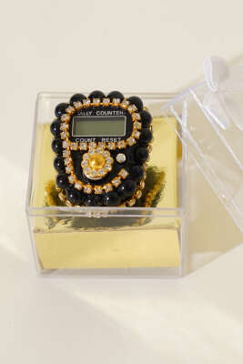 Taşlı İncili Zikirmatik Siyah - Yılın Fırsatı