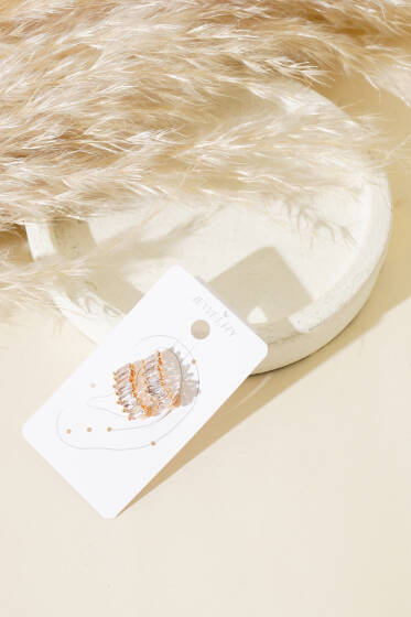 Taşlı Kıkırdak Küpe Gold - Küpe