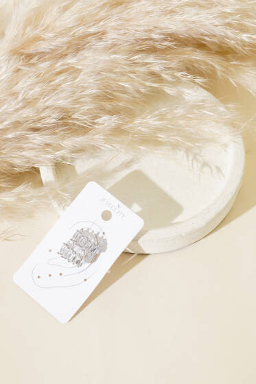 Taşlı Kıkırdak Küpe Gümüş - Küpe