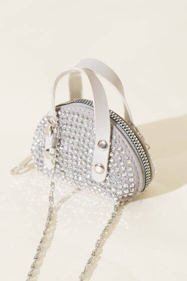 Taşlı Mini Çanta Taş - Kol Çantası