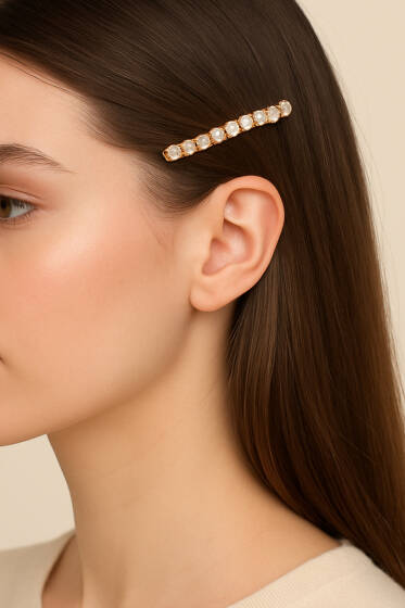 Taşlı Otomatik Toka Gold - Toka