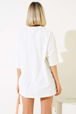 Tavuk Nakışlı T-shirt Ekru - Kadın Giyim Modelleri