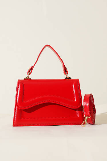 Tek Bölmeli El Çantası Kırmızı - Kol Çantası