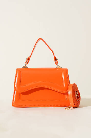 Tek Bölmeli El Çantası Oranj - Kol Çantası