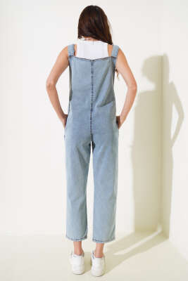 Tek Cep Detaylı Kot Slopet Açık Mavi - Kadın Giyim Modelleri