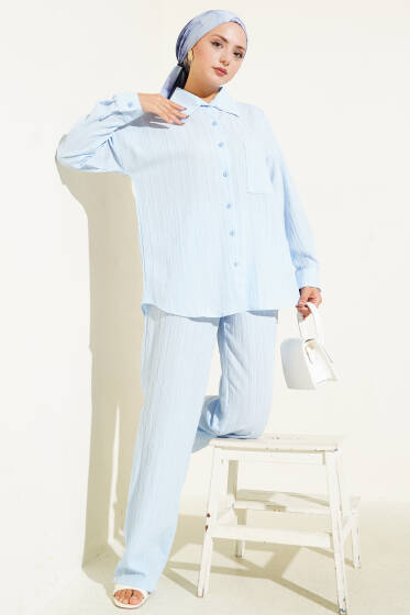 Tek Cepli Basic İkili Takım Mavi - İkili Takım