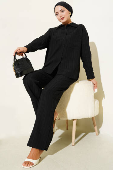 Tek Cepli Basic İkili Takım Siyah - İkili Takım