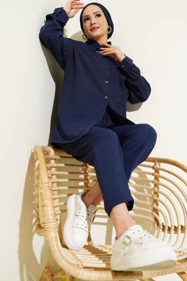 Tek Cepli Çımalı İkili Takım Lacivert - İkili Takım