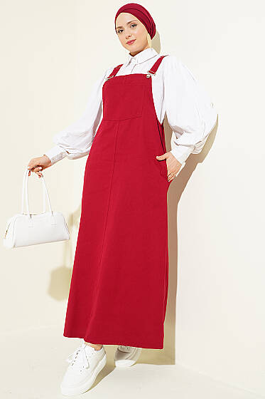 Tek Cepli Gabardin Slopet Bordo - Tulum & Slopet