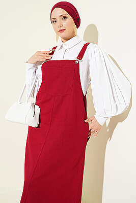Tek Cepli Gabardin Slopet Bordo - Tulum & Slopet