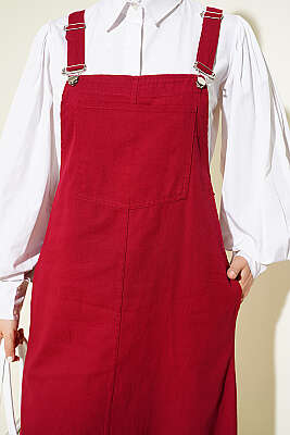 Tek Cepli Gabardin Slopet Bordo - Tulum & Slopet