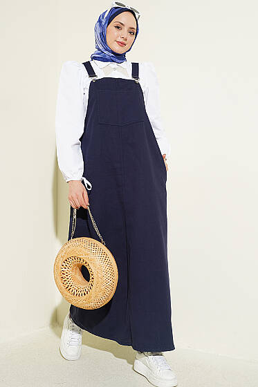 Tek Cepli Gabardin Slopet Lacivert - Tulum & Slopet