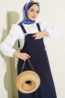 Tek Cepli Gabardin Slopet Lacivert - Tulum & Slopet