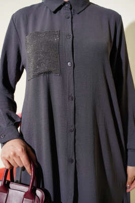 Tek Cepli Mini Taşlı Salaş İkili Takım Füme - İkili Takım