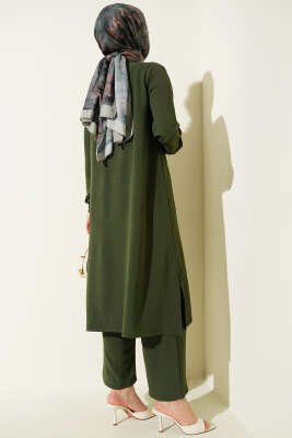 Tek Cepli Mini Taşlı Salaş İkili Takım Haki - İkili Takım