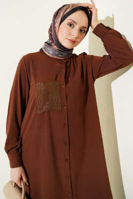 Tek Cepli Mini Taşlı Salaş İkili Takım Kahve - İkili Takım