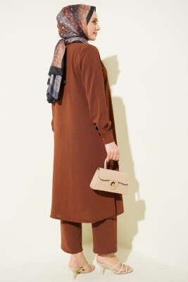 Tek Cepli Mini Taşlı Salaş İkili Takım Kahve - İkili Takım